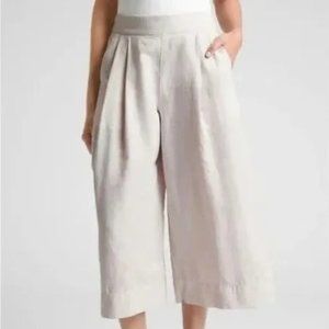 (NWT) Gap Wideleg Crop Linen Pants Lagenlook